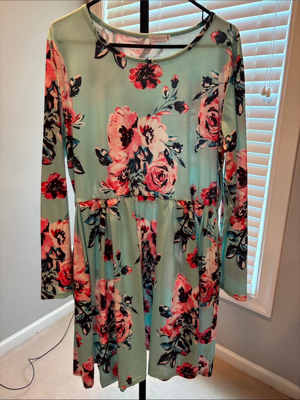 Turquoise floral dress